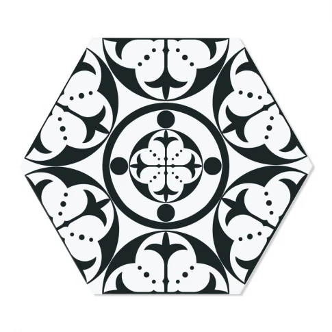 Hexagon Klinker Carnaby Svart Matt-Satin 29x33 cm
